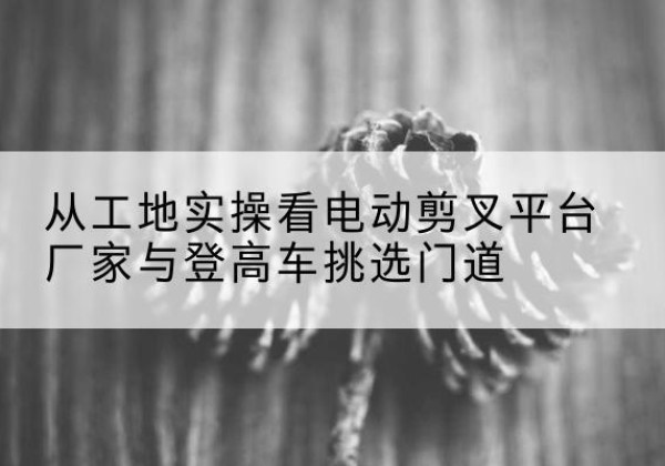 永德电动剪叉升降平台厂家-从工地实操看电动剪叉平台厂家与登高车挑选门道