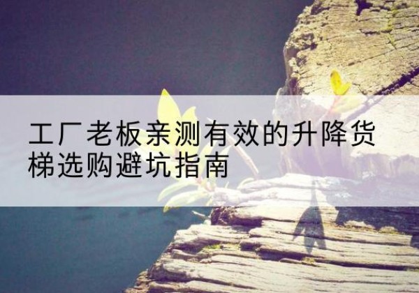 永德升降货梯怎么选-工厂老板亲测有效的升降货梯选购避坑指南